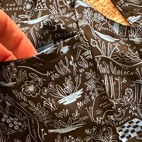 Black and Blue whimsical Rayon Top - Picture 3 of 7